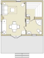 Норвежский Дом-Баня 33 м² Modum 1-й Этаж