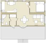 Норвежский Дом 52 м² Modum 1-й этаж