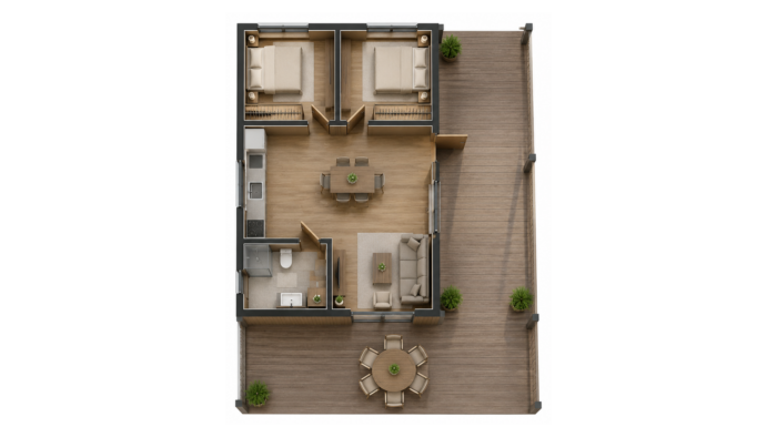 Альпийское Шале 108 м² ROSA планировка