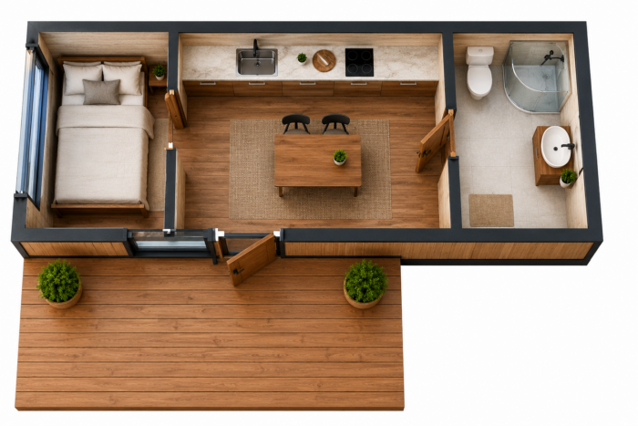 Карелия 22 м² Smart планировка