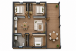 Альпийское Шале 81 м² FERN планировка
