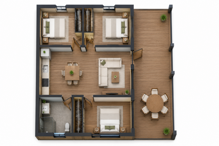 Альпийское Шале 81 м² FERN планировка